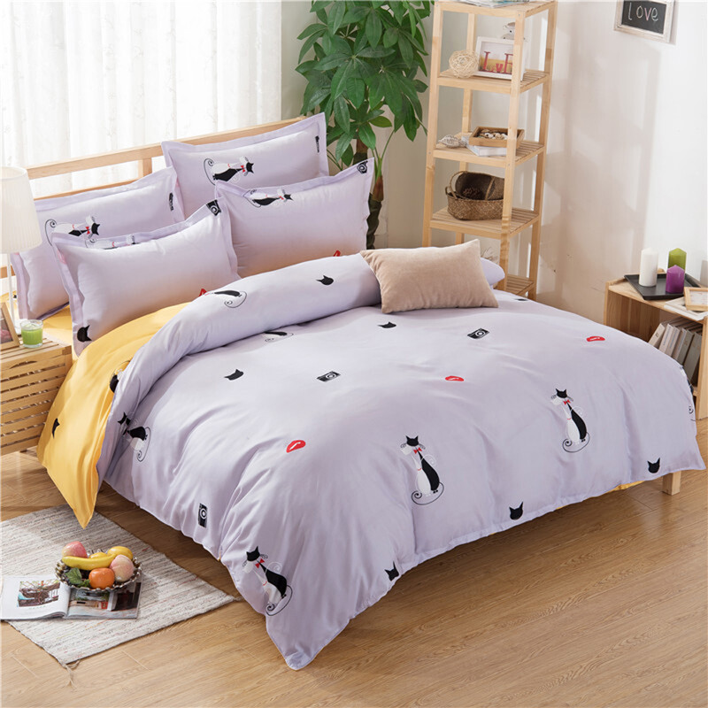 羽曼舒柔棉時(shí)尚床上用品套件 體驗(yàn)SRM01相親相愛四件套的溫馨舒適